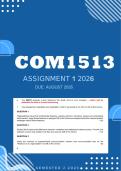 COM1513 Assignment 1 2026 - Distinction &vert; Due August 2026