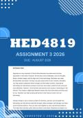 HED4819 Assignment 3 2026 - Distinction &vert; Due August 2026
