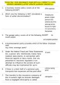 TEXAS P&C 2026 INSURANCE EXAM WITH ALL CORRECT & 100&percnt; VERIFIED ANSWERS &vert;LATEST UPDATE &vert;ALREADY GRADED A&plus;