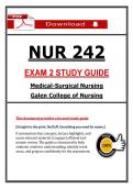 NUR 242 Exam 2 Study Guide &lpar;2026 &sol; 2027&rpar; &vert; Med-Surg Nursing &vert; Galen College &lpar;A&plus; Guarantee&rpar; &vert; PDF