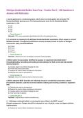 Michigan Residential Builder Exam Prep &ndash; Practice Test 1 &vert; 100 Questions & Answers with Rationales