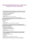 Michigan Residential Builder Exam Prep &ndash; Practice Test 4 &vert; 100 Questions & Answers with Rationales &NewLine;