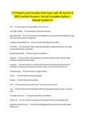 CT Property and Casualty State Exam with all Correct & 100&percnt; Verified Answers &vert;Actual Complete Update &vert;Already Graded A&plus;