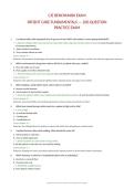 CJE BENCHMARK EXAM &NewLine;PATIENT CARE FUNDAMENTALS &mdash; 200-QUESTION&NewLine;PRACTICE EXAM&NewLine; 