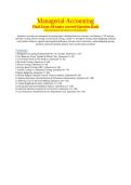 Managerial Accounting&NewLine;Final Exam All topics covered Question Bank&NewLine;150 Questions with Answers & Rationales&NewLine;&NewLine;