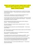 Property and Casualty Insurance Mastery Exam A with all Correct & 100&percnt; Verified Answers &vert;Actual Complete Update &vert;Already Graded A&plus;