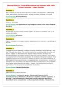 Abnormal Psych Exam -1 Questions and Answers with 100- Correct Answers 