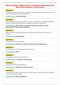Abnormal Psych Midterm Ch-s 1-6 Questions and Answers with 100- Correct Answers