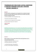 HESI Pharmacology Exam 2026-2027 Updated Study Guide Questions & Rationales