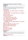 Portage Learning BIOD 121 Nutrition Module 3 Problem Set