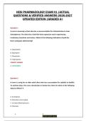 HESI Pharmacology Exam V1 2026&sol;2027 &vert; Practice Questions & Answers