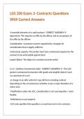 LGS 200 Exam 3- Contracts Questions With Correct Answers 