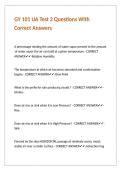 GY 101 UA Test 2 Questions With Correct Answers