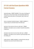 GY 101 Lab Final Exam Questions With Correct Answers