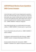 AGPCNP Board Review Exam Questions With Correct Answers 