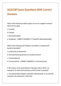 AGACNP Exam Questions With Correct Answers