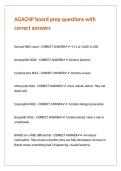 AGACNP board prep questions with correct answers