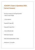 AGACNP 1 Exam 1 Questions With Correct Answers
