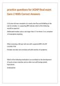 practice questions for AGNP final exam Gero 2 With Correct Answers 