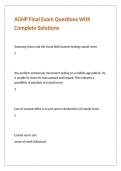 AGNP Final Exam Questions With Complete Solutions