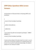 EPPP Ethics Questions With Correct Answers
