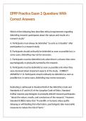 EPPP Practice Exam 2 Questions With Correct Answers 
