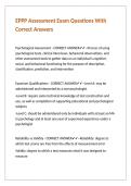 EPPP Assessment Exam Questions With Correct Answers