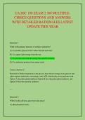 UA BSC 108 EXAM 2 300 MULTIPLE&NewLine;CHOICE QUESTIONS AND ANSWERS &NewLine;WITH DETAILED RATIONALES LATEST &NewLine;UPDATE THIS YEAR 