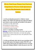 NR 601 Final Exam&colon; Primary Care Practicum  &NewLine;Comprehensive Practice Guide Questions & &NewLine;Answers Plus Rationales Latest 2026&sol;27 &NewLine;Updates