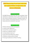 HESI Pharmacology Exam Study Guide 2026 &NewLine;2027 Updated Edition 100 Questions with &NewLine;Answers & Rationales