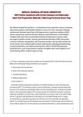 MEDICAL SURGICAL DETAILED ANSWER KEY&NewLine;250 Practice Questions with Correct Answers and Rationales&NewLine;Ideal Test Preparation Material &sol; Med Surg Proctored Exam Prep&NewLine;