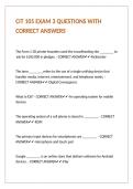 CIT 105 EXAM 3 QUESTIONS WITH CORRECT ANSWERS 