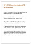 CIT 105 Midterm Exam-Quizzes With Correct Answers