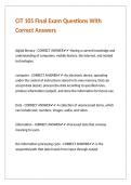 CIT 105 Final Exam Questions With Correct Answers&period;