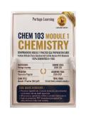 CHEM 103 Module 1 &vert; Practice Q&A &vert; 2026&sol;2027 &vert; Chemistry &vert; Portage Learning &vert; 100&percnt; PASS
