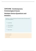 CMY3706 - Multiple Choice Questions and Answers 100&percnt; Pass Rate