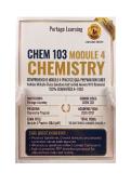 CHEM 103 Module 4 &vert; Practice Q&A &vert; 2026&sol;2027 &vert; Chemistry &vert; Portage Learning &vert; 100&percnt; PASS