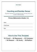 Counting and Number Sense&colon; Primary Math Practice Template &vert; Counting Activities &vert; Number Comparison&comma; Ten-Frames&comma; Reasoning&comma; Assessment & Independent Practice &vert; Counting Worksheets &vert; Primary Mathematics &lpar;Grades 1-5&rpar;