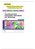 A Complete A&plus; Grade TEST BANK FOR FUNDAMENTALS CONCEPTS AND SKILLS FOR NURSING 6TH EDITION WILLIAMS&comma; ALL CHAPTERS INCLUDED&comma;&NewLine;