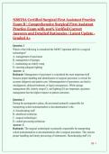 NBSTSA Certified Surgical First Assistant Practice Exam B &vert; Comprehensive Surgical First Assistant Practice Exam with 100&percnt; Verified Correct Answers and Detailed Rationales &vert; Latest Update &ndash; Graded A&plus;
