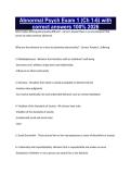 Abnormal Psych Exam 1 &lpar;Ch 1-6&rpar; with correct answers 100&percnt; 2026
