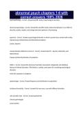 abnormal psych chapters 1-6 with correct answers 100&percnt; 2026