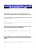 Chapter 1 - 6 Abnormal Psychology with correct answers 100&percnt; 2026
