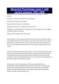 Abnormal Psychology exam 1 with correct answers 100&percnt; 2026