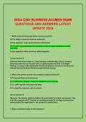 WGU C201 BUSINESS ACUMEN EXAM &NewLine;QUESTIONS AND ANSWERS LATEST &NewLine;UPDATE 2026 
