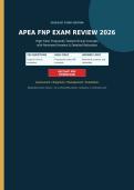 APEA FNP CERTIFICATION EXAM PREP 2026&colon; 250 High-Yield Practice Questions with Verified Answers & Detailed Rationales &vert; Latest 2026&sol;2027 Edition &vert; Graded A&plus; &vert; Family Nurse Practitioner Board Exam Review