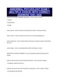 ABNORMAL PSYCH EXAM BUNDLE WITH 10 ITEMS