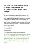 CDIP EXAM 2026 COMPREHENSIVE HEALTH INFORMATION MANAGEMENT AND DOCUMENTATION IMPROVEMENT REVIEW PACKAGE&period;pdf&NewLine;&NewLine;