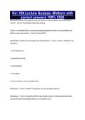 Kin 150 Lecture Quizzes- Midterm with correct answers 100&percnt; 2026