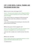 CDT 2 CORE DENTAL CLINICAL TRAINING AND PROCEDURES REVIEW 2026